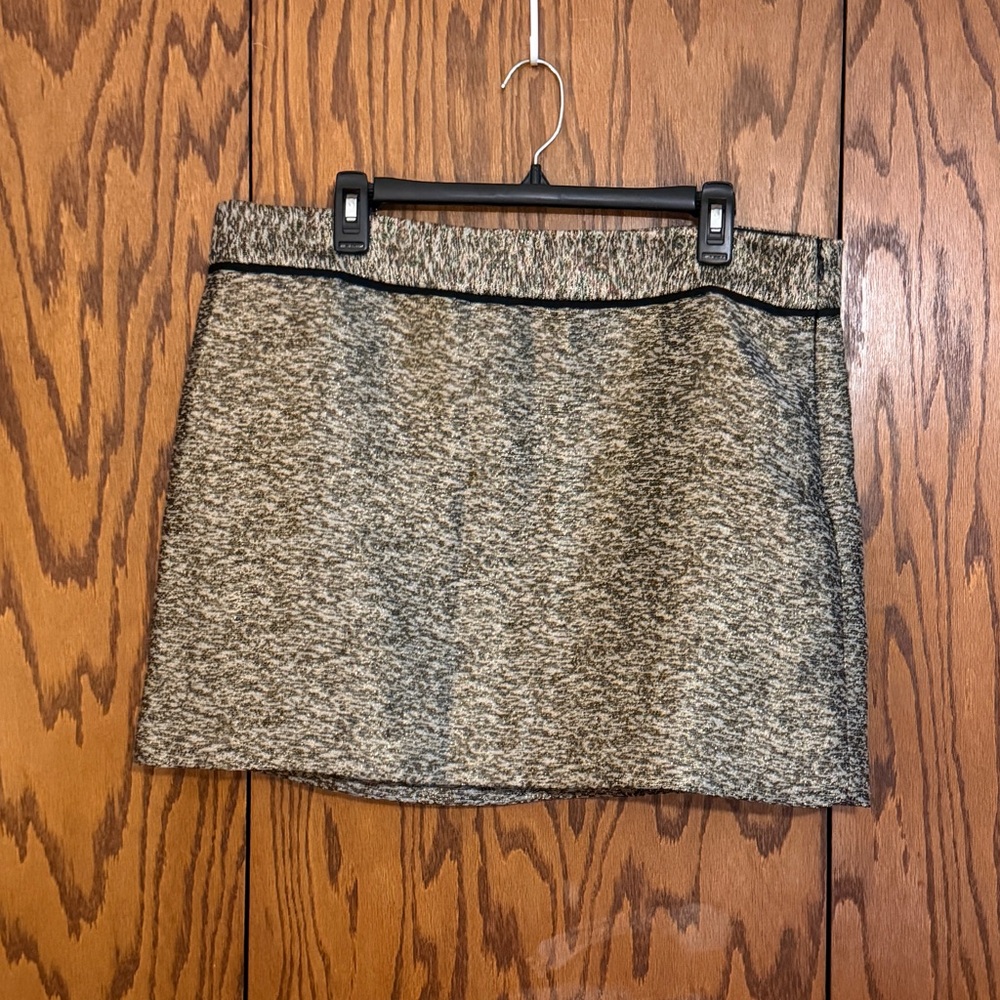 The Limited Metallic Knit Mini Skirt Size 16 Black Gold